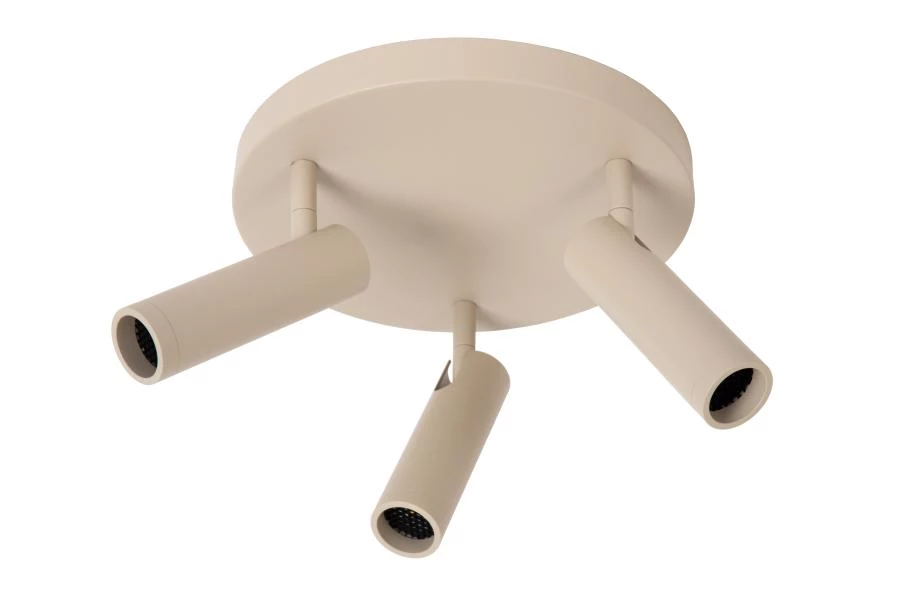Lucide GRADO - Deckenstrahler - Ø 25 cm - 3xGU10 (MR11) - Taupe - ausgeschaltet